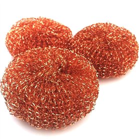 3 X Cuivre grattante Heavy Duty de cuisine Pots casseroles Brosse de nettoyage frais de port gratuits.