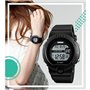Skmei Filles Noir digital avec marqueurs de rose montre 50 m résistant à l'eau Chronomètre Alarme Parfait pour enfants de 5 à 13