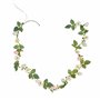 Lights4fun Guirlande de Pâques Pré-Illuminée de 2,3 m avec Feuillage Artificiel, Marguerites et Œufs de Pâques et 20 LED Blanc C