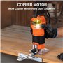 TOPWAY Défonceuse Électrique à Main 500W, Compacte avec 2 Mandrins de 1/4" et 6mm, Base pour Défonçage pour Bricolage en Menuise