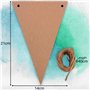 BCreativetolearn Lot de 25 fanions en Papier Kraft avec Ficelle de Jute – Faites Vos Propres décorations et bannières de fête d'