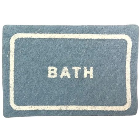 Melody Jane Tapis de bain miniature pour maison de poupées - Bleu - Accessoire de salle de bain - Échelle 1:12