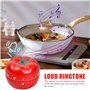 Tomate Minuteur de Cuisine, Minuteur Tomate pour la Cuisson Alarme Rotative Mécanique, Minuteur Digital Compte à Rebours de 60 M