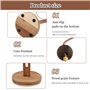 Volumoon Porte Essuie Tout, Support pour Essuie-Tout en Bois D'acacia, Porte-Rouleau D'essuie-Tout Antidérapant, Porte Essuie To