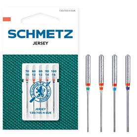 SCHMETZ | 5 Aiguilles pour machines à coudre | Jersey | 130/705 H SUK | Grosseur 70/10-100/16