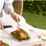 MATANA 20 Assiettes Transparentes en Plastique Dur pour Anniversaires, Mariages & Fêtes, 26cm - Design Ondulé - Solide & Réutili