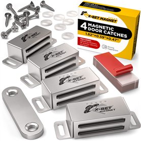 Loquet magnétique adhésif pour porte d'armoire – Aimants puissants pour la fermeture – Loquet magnétique de porte d'armoire – Ai
