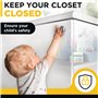 Loquet magnétique adhésif pour porte d'armoire – Aimants puissants pour la fermeture – Loquet magnétique de porte d'armoire – Ai