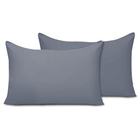Pamposh Lot de 4 taies d'oreiller de taille standard 50 x 75 cm en microfibre brossée double de qualité supérieure avec fermetur