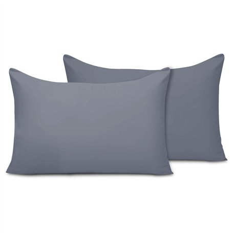 Pamposh Lot de 4 taies d'oreiller de taille standard 50 x 75 cm en microfibre brossée double de qualité supérieure avec fermetur
