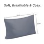 Pamposh Lot de 4 taies d'oreiller de taille standard 50 x 75 cm en microfibre brossée double de qualité supérieure avec fermetur