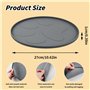 2 Pieces Tapis de Alimentation Ronde