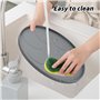 Hoxfly Tapis Gamelle Chien, 2 Pieces Tapis de Alimentation Ronde, Facile à Nettoyer, Tapis Nourriture Chat Antidérapant pour Mai