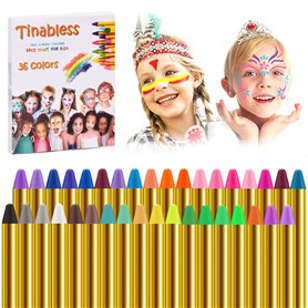 volumoon 36 Couleurs Crayons Visage Peinture
