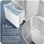 Avalla X-125 Deshumidificateur d air Portable Absorbeur d'humidité pour la Maison et le Bureau 12L/jour, avec mode de Séchage de