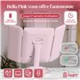 hajer Miroir Maquillage Rose Lumineux à LED Baby Pink + Pochette de Transport, Grossissant 1X/3X/5X, 3 Modes, Tactile et Recharg