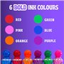Bingo Dabbers Lot de 6 marqueurs colorés pour jeux de famille Pointe éponge 43 ml