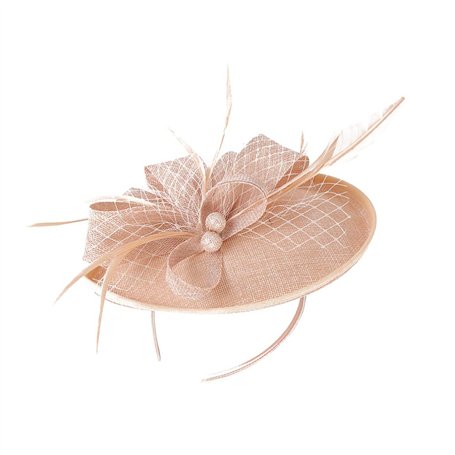 Bibi chapeau bandeau en maille filet pilulier chapeau chapeau hairhoop thé fête coiffe accessoire pour cheveux rose