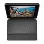 Logitech Rugged Folio pour iPad (7e, 8e et 9e générations) Étui clavier de protection, Clavier Espagnol QWERTY - Noir