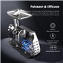 AIRMSEN Hachoir à Viande Électrique 3 en 1– Machine à Saucisses en Acier Inoxydable avec 3 Plaques, 2 Lames en Acier Inoxydable 