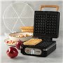 DOMO DO9275W Gaufrier pour 2 gaufres belges – Gaufres XL 4x7 – Revêtement antiadhésif sans PFAS – 1400 W - Revêtement Céramique 