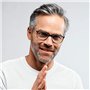 NOOZ Lunettes de Lecture - Couleur Bleu Correction +1.00 - Forme Rectangulaire - Pour Homme et Femme - Modèle Bao Collection Ess