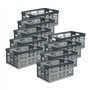 keeeper 9 boîtes pliables « Ben » pour professionnel (45 litres/polypropylène/gris anthracite).