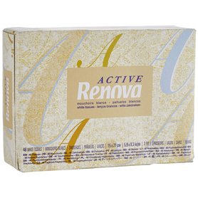 Renova Active Lot de 46 mouchoirs pour le visage Blanc