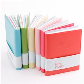 QUMENEY Lot de 6 mini bloc-notes de poche avec couverture rigide et étui en cuir synthétique - Pages vierges - 10