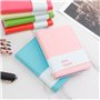 QUMENEY Lot de 6 mini bloc-notes de poche avec couverture rigide et étui en cuir synthétique - Pages vierges - 10,5 x 8 cm - 100