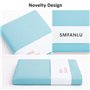 QUMENEY Lot de 6 mini bloc-notes de poche avec couverture rigide et étui en cuir synthétique - Pages vierges - 10,5 x 8 cm - 100