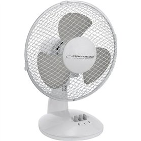 Ventilateur de Bureau Esperanza EHF004WE Blanc Gris 30 W