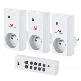 Maclean MCE153 Prises internes avec t�l�command� 3 pi?ces programmable avec pile de la t�l�commande Lot de 3 prises t�l�command�