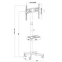 Support TV sur sol avec roues MacLean MC-949 32" 34"-55"