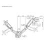 Support de table d'écran MacLean MC-988 32" 17" 17-32"