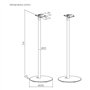 Maclean MC-995 2X Support de Sol pour Sonos Era 300 | Supports de Sol pour Sonos® Era 300