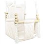 Balançoire pour bébé - Balançoire en bois - Armature en bois et coton - Jouet pour enfant - Maison de jardin - Siège bébé à part