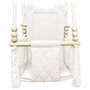 Balançoire pour bébé - Balançoire en bois - Armature en bois et coton - Jouet pour enfant - Maison de jardin - Siège bébé à part