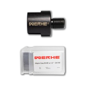Adaptateur WERHE® M14 vers 1/2-20UNF pouce - à utiliser dans tous les mandrins de perçage avec filetage extérieur 1/2-20UNF
