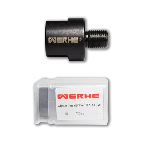Adaptateur WERHE® M14 vers 1/2-20UNF pouce - à utiliser dans tous les mandrins de perçage avec filetage extérieur 1/2-20UNF