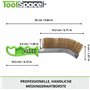 ToolSpace 3x Brosses Métalliques 200mm en Acier Inoxydable Manuelle Brosses pour le Nettoyage des Scories de Soudure Rouille Gri