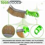 ToolSpace 3x Brosses Métalliques 200mm en Acier Inoxydable Manuelle Brosses pour le Nettoyage des Scories de Soudure Rouille Gri