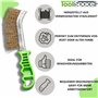 ToolSpace 3x Brosses Métalliques 200mm en Acier Inoxydable Manuelle Brosses pour le Nettoyage des Scories de Soudure Rouille Gri
