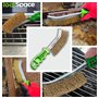 ToolSpace 3x Brosses Métalliques 200mm en Acier Inoxydable Manuelle Brosses pour le Nettoyage des Scories de Soudure Rouille Gri