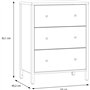 Meuble sous lavabo - Blanc - 3 tiroirs - L64 x P40 x H83 cm - IPSARION