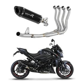 DOMINATOR Ligne complète d'échappement Collecteur Silencieux HP8 NOIR compatible avec GSX - S 1000 / F 2015-2020