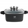 KARL HAUSMANN Faitout Induction - 4.4L – 24 cm - Cocotte Fonte d'Aluminium - Marmite Couvercle en Verre - Casserole Tous Feux do