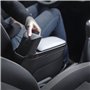 RATI ARMSTER 2 Accoudoir adapté pour FIAT 500 2016-2024 [noir,cuir végane] avec rangement pouvant être installé ultérieurement