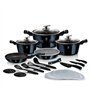 Batterie de cuisine 22 pcs avec poignée amovible