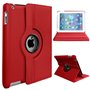 Étui avec support rotatif à 360° pour Apple iPad Air 1 Air 2 iPad 9.7 2017/2018 5ème et 6ème génération (rouge)